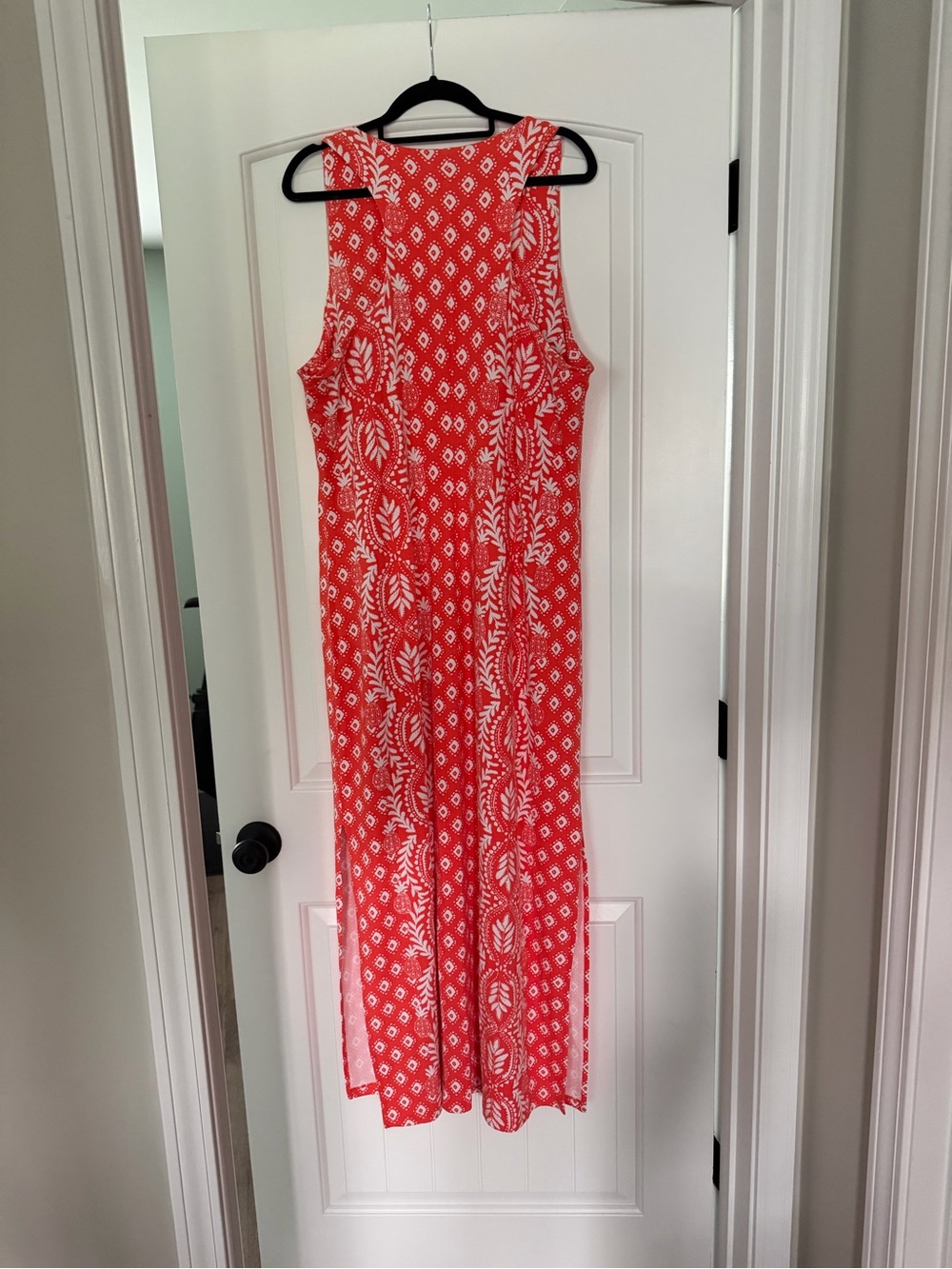 Lilly Pulitzer NWT Ulla Maxi Built-In-Bra Dress in orange/white pattern size XL - Picture 10 of 10